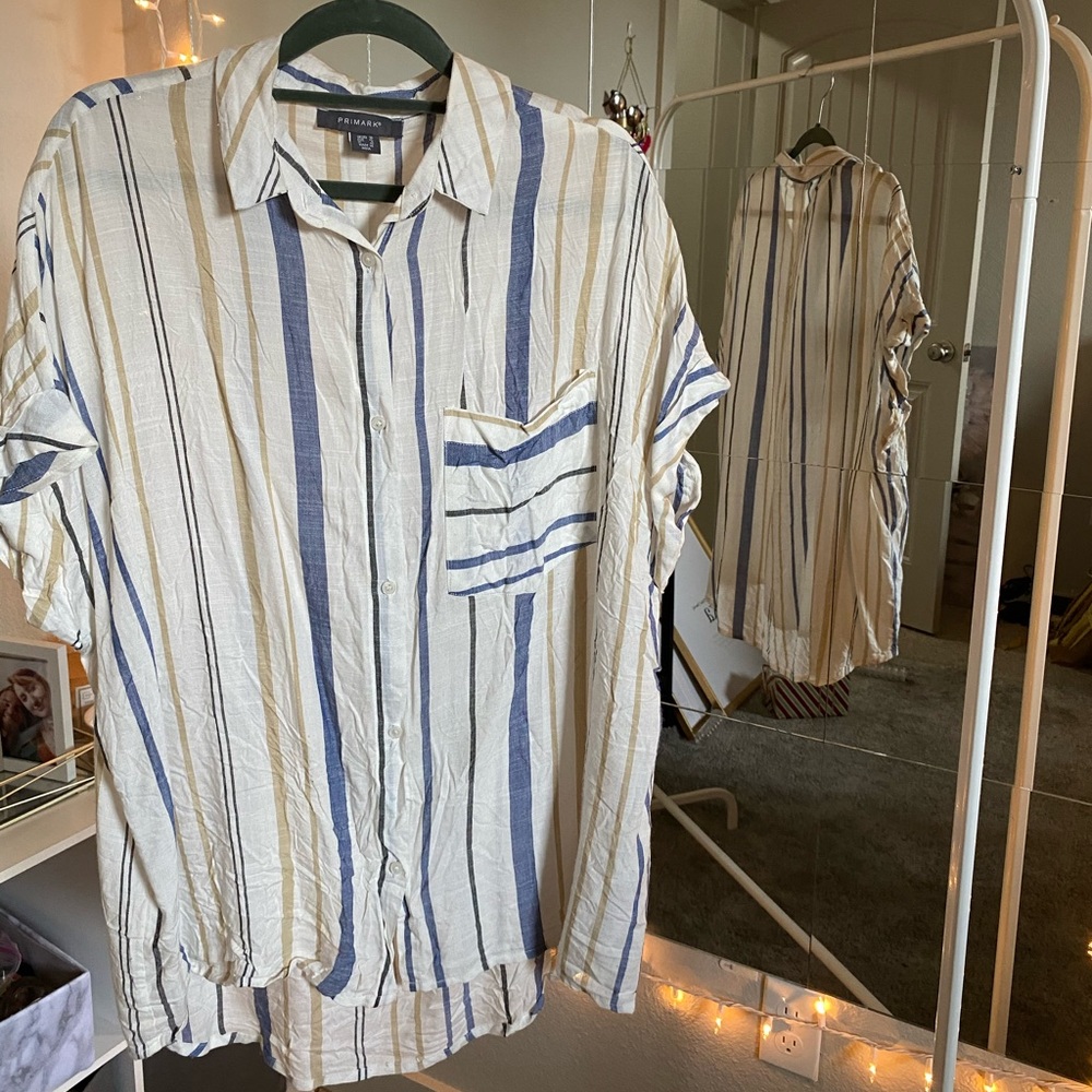 button up shift top